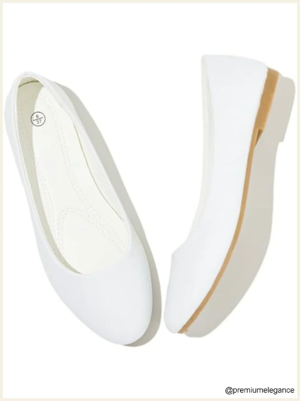 PU Leather Ballet Flats Memory Foam Insole Slip On Dress Shoes for Women